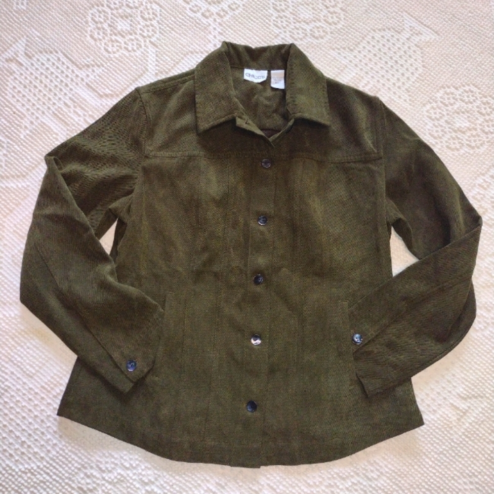 Olive green corduroy light jacket